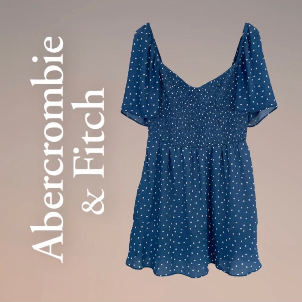 Abercrombie and Fitch Smocked Flutter Sleeve Dress